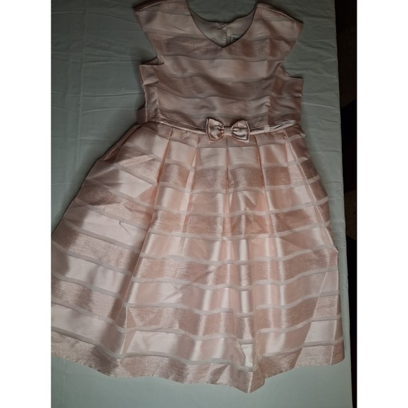 Jona Michelle Girls 12 Pink Special Occasion Party/Easter Dress‎ Sparkly Bow NEW - Picture 1 of 13
